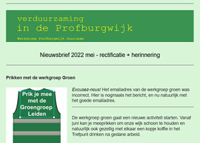 Nieuwsbrief 2022 mei - rectificatie + herinnering