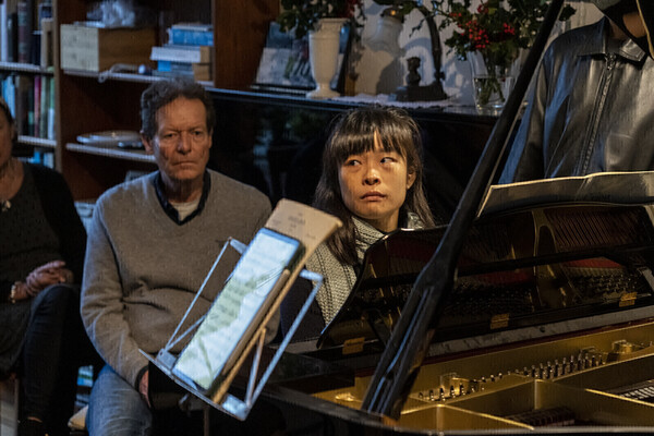 7. Optreden Emma Rhebergen, viool en Michell Chow, piano.  (foto Dick Bruinsma)