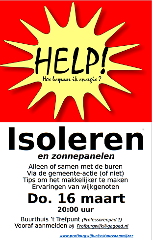 Informatie avond Isoleren en Zonnepanelen
