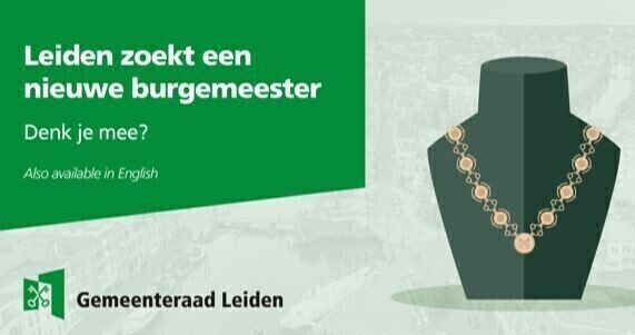 Leiden zoekt een nieuwe burgemeester