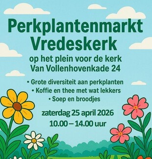 Perkplantenmarkt bij de Vredeskerk / Bedding Plant Market at the Vredeskerk