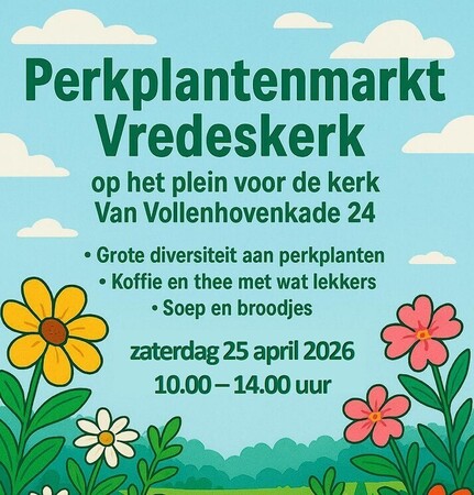 Perkplantenmarkt bij de Vredeskerk / Bedding Plant Market at the Vredeskerk
