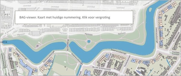 Uitsnede uit kaart van Leiden door H.L.A van Campen, 1904. ELO Signatuur PV_PV477.7