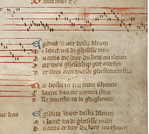 Egidiuslied uit Gruuthuse handschrift ca. 1400